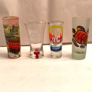 Tall Shot Glasses /Four